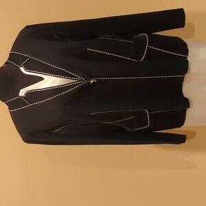 NWT Ming Wang Black Women's Unlined  Blazer Jacket